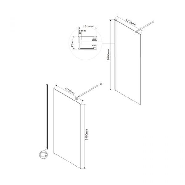 Душевая перегородка Vincea Walk-In VSW-1H120CL