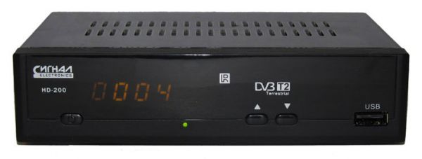 Ресивер DVB-T2 Сигнал HD-200 черный